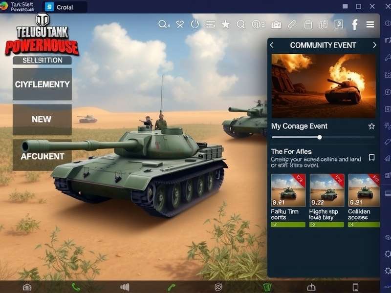 Telugu Tank Powerhouse gameplay screenshot showing tank battle