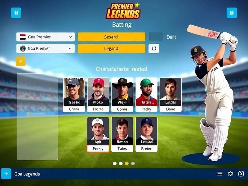 Goa Premier Legends character roster display