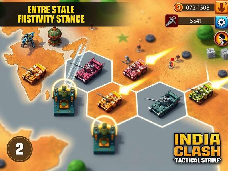 India Clash Tactical Strike gameplay screenshot showing strategic map