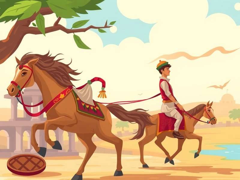 Traditional Gujarat Gallop Guru gameplay illustration