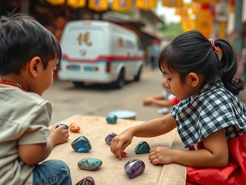 Children playing Precious Stone Sprint game