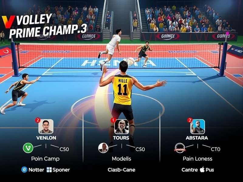 Volley Prime Champ India3 feature showcase highlighting various game modes