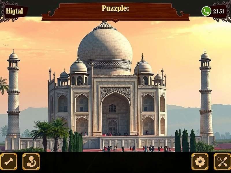 Taj Mahal Mysteries Unveiled puzzle-solving interface