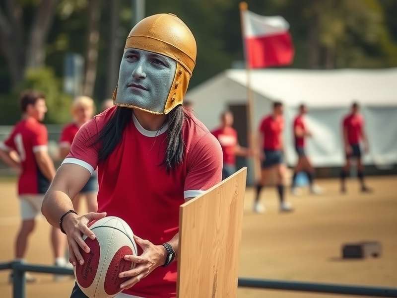Historical Gladiator Rugby Warrior match