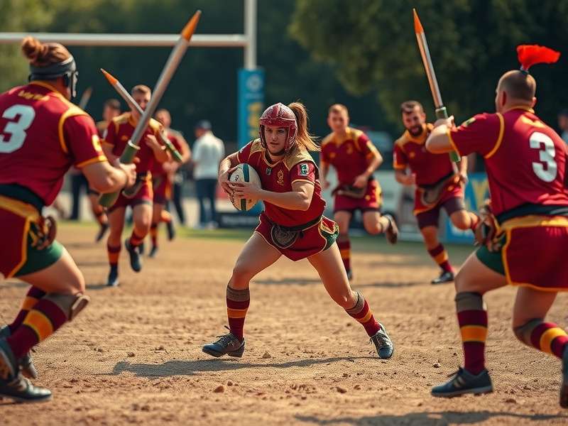 Gladiator Rugby Warrior equipment display
