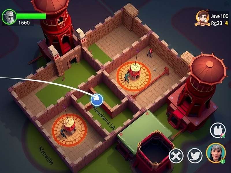 Mahalaya Coop Castle Siege gameplay screenshot showing castle siege mechanics