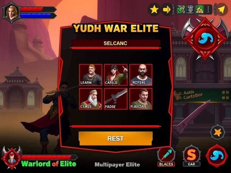 Yudh Warlord Elite character selection screen