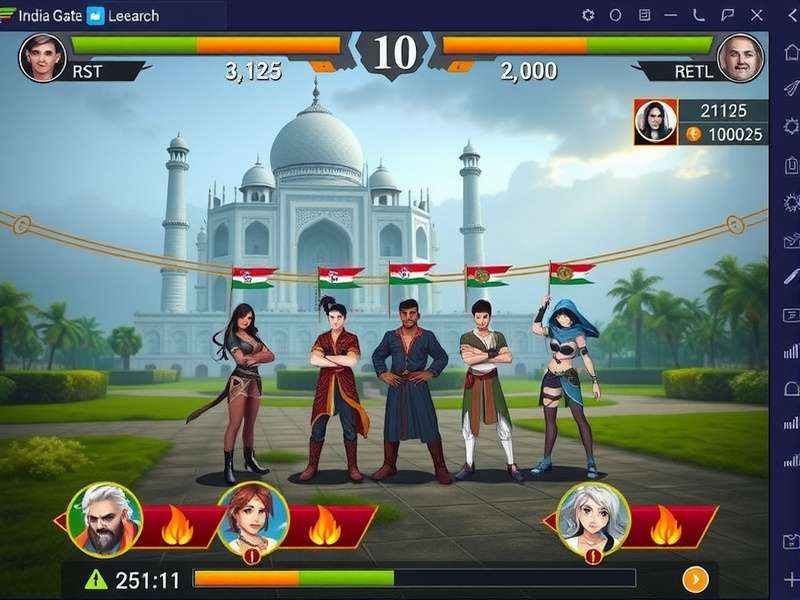 India Gate Champion gameplay screenshot showing character selection