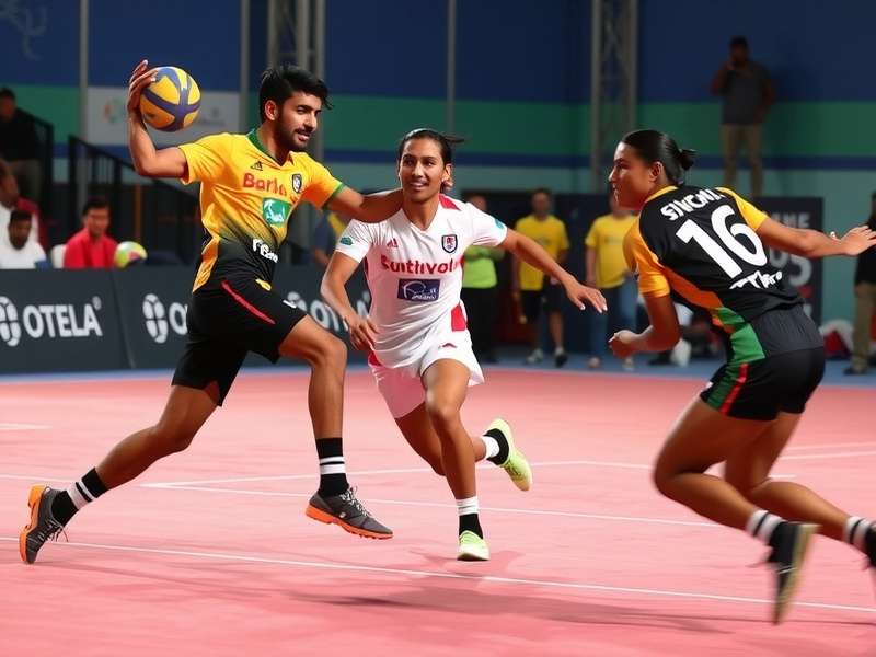 Handball Festival India Elite tournament action and celebrations