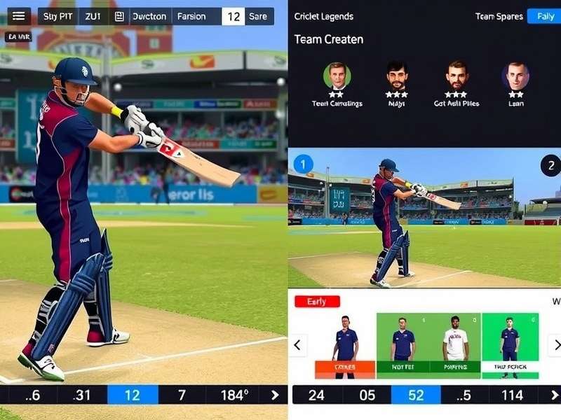Cricket Legend Ind gameplay screenshot showing batting interface