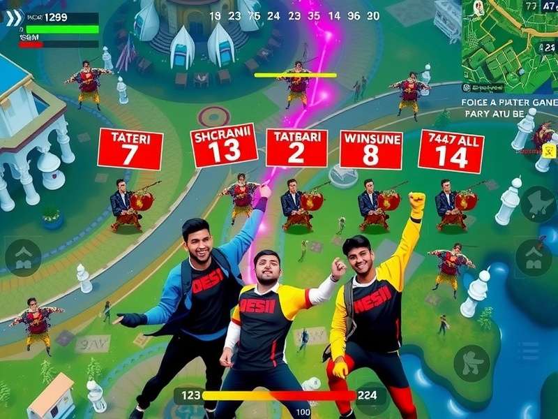 Desi BGMI Masters team coordination in competitive match