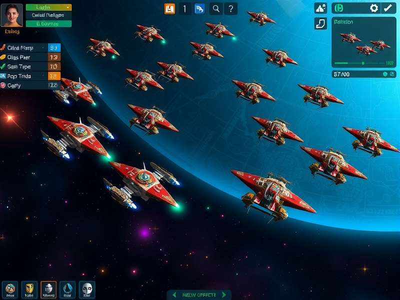 Space Dominion Legends fleet battle scene with detailed ship designs