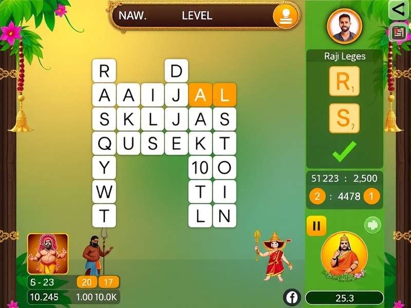 Raj Word Quest themed puzzle featuring Indian festivals