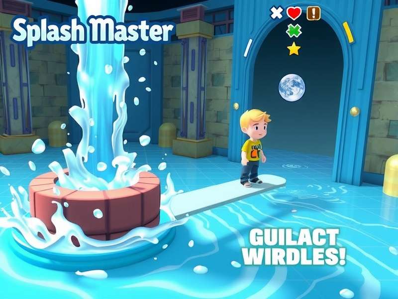 Splash Master dynamic environment showing water interaction with different surfaces