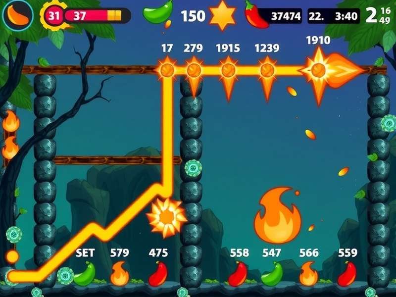 Chilli Blast Pro level progression showing increasing complexity