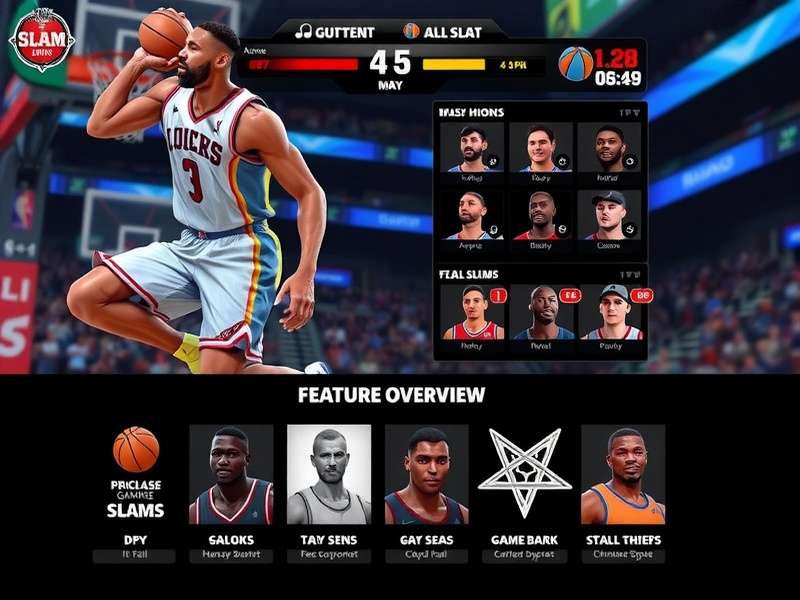 Slam Dunk Elite feature overview showing multiple game modes