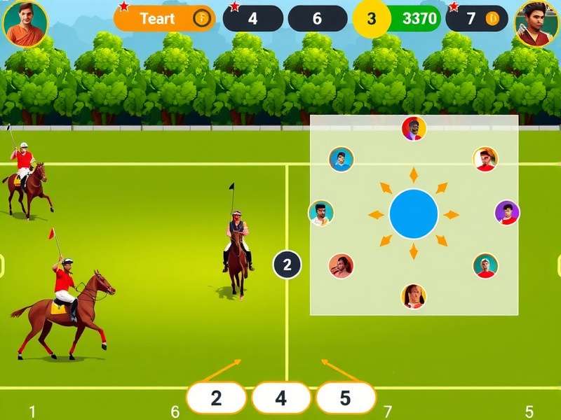 Indian Polo Star strategy diagram showing player positions