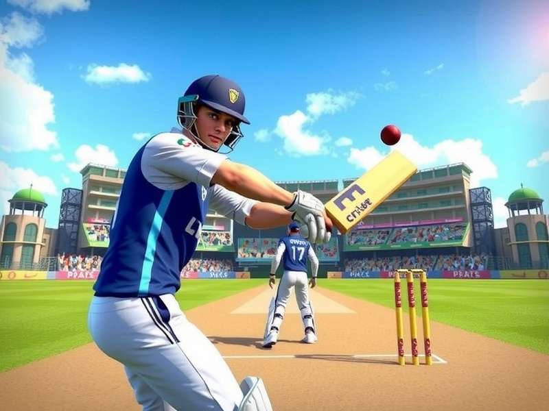 Real Cricket Online batting interface showing advanced shot selection