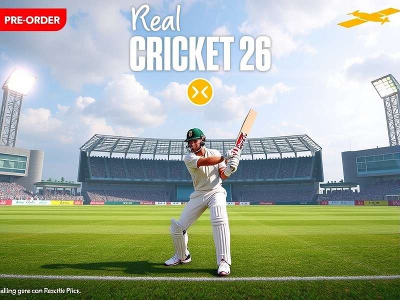Official Real Cricket 26 Game Cover Art showcasing a batsman in action