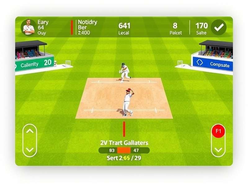 Real Cricket Game 22 immersive gameplay screenshot showing a batsman hitting a shot
