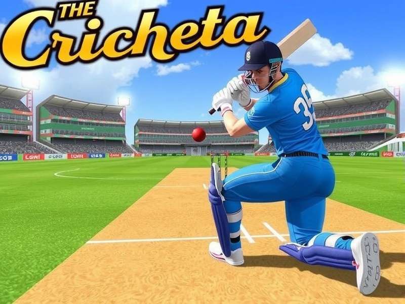 Real Cricket 24 gameplay screenshot showing batting interface