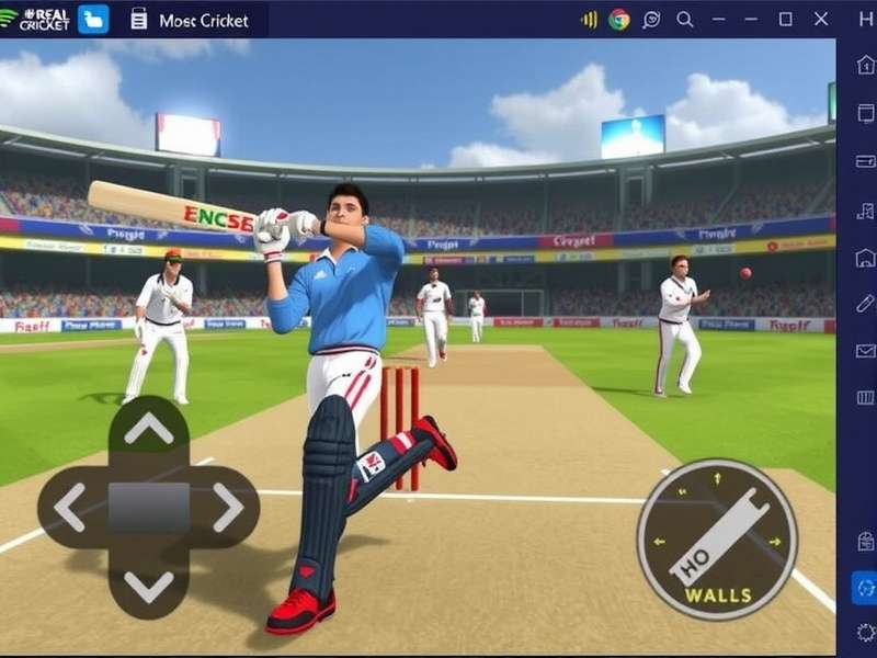 Real Cricket 24 gameplay on PC with advanced graphics