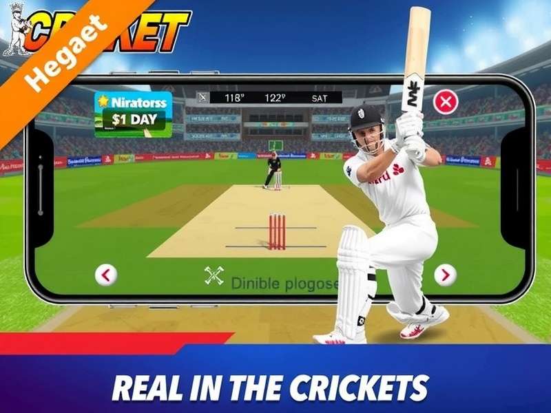 Real Cricket 24 Gameplay on Mobile Screen