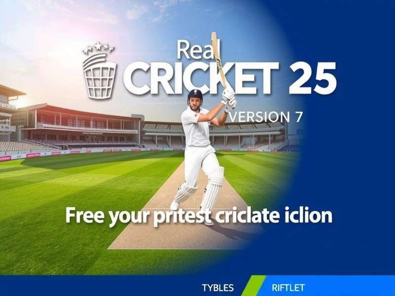 Real Cricket 25 Version 7 gameplay screenshot showing advanced batting interface