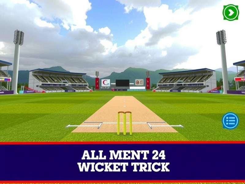 Detailed pitch analysis showing spin-friendly patches in Real Cricket 24
