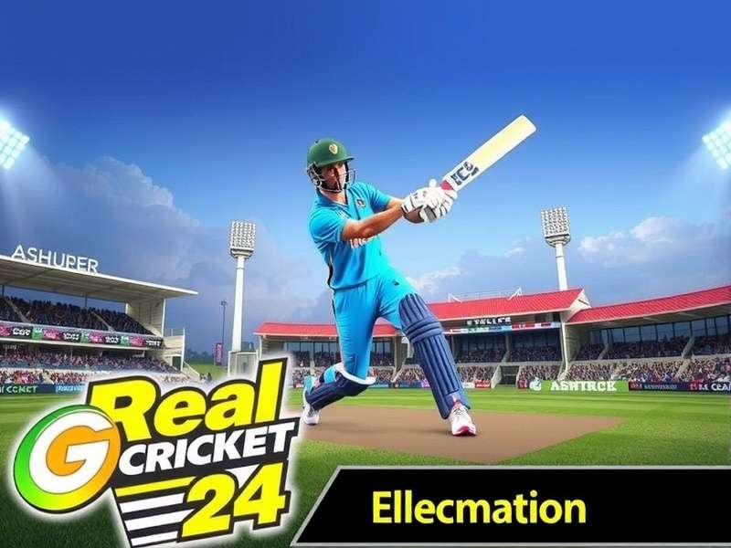 Real Cricket 24 PC Tournament gameplay screenshot showing intense match moment