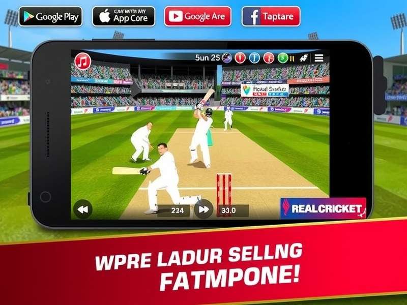 Real Cricket Swipe Gameplay Screenshot on Mobile