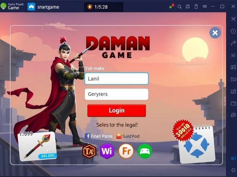 Daman Game Login Interface and Dashboard