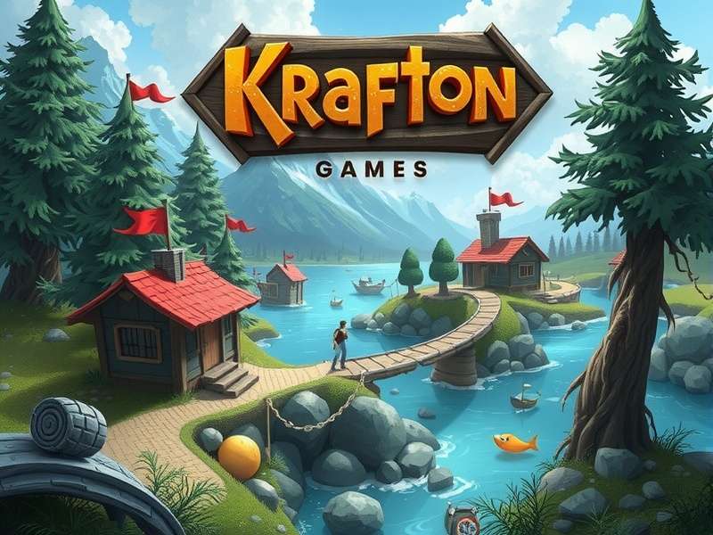 Krafton Games India — BGMI, Road to Valor and more titles illustrated in a vibrant collage