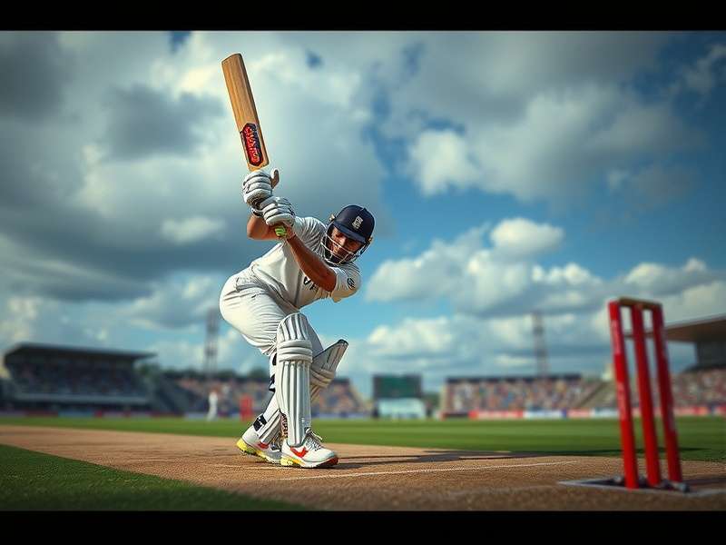 Cricket — the soul of India, illustrated with a cricket stumps and ball motif