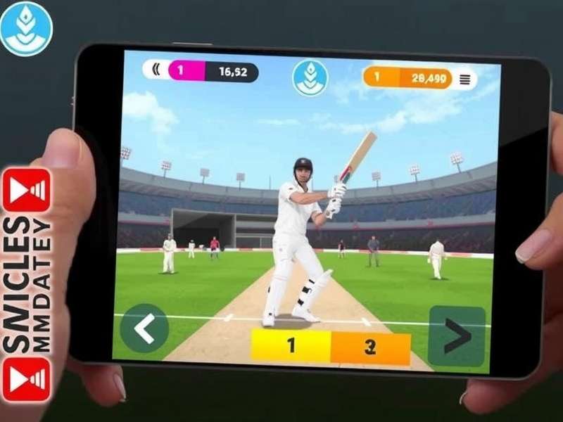 Real Cricket Swipe Early Access gameplay showing swipe gesture controls on a mobile device in India