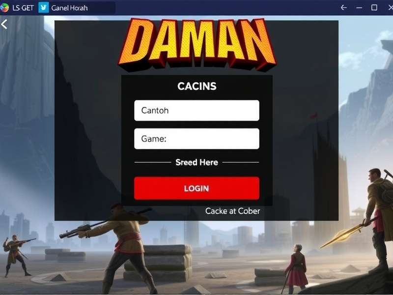 Daman Login Game dashboard showing player stats and game interface